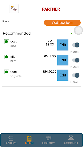 TastyEats Partner PC版