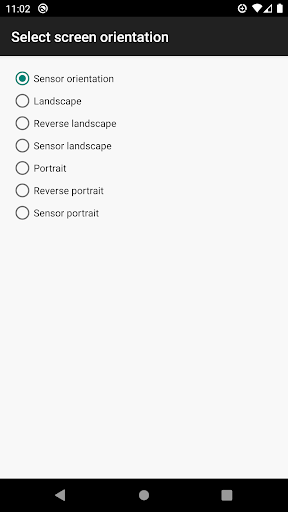 control screen rotation