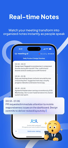 komputer Meeting.ai: AI Meeting Notes