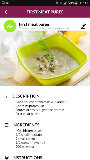 Baby Food Chart PC