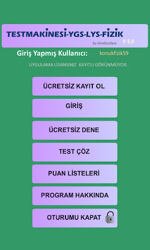 TestMakinesi fizik PC