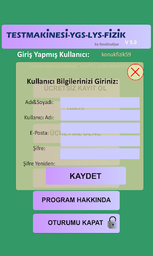 TestMakinesi fizik PC