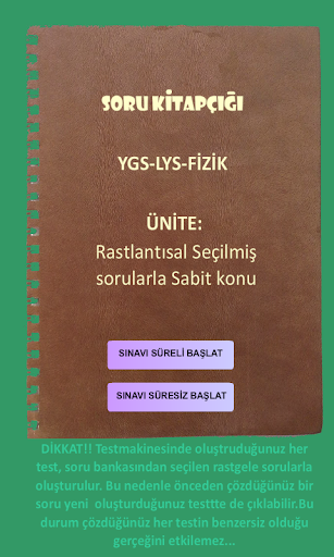 TestMakinesi fizik PC