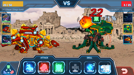 Dino Robot Battle Field: War