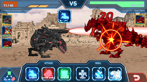 Dino Robot Battle Field: War