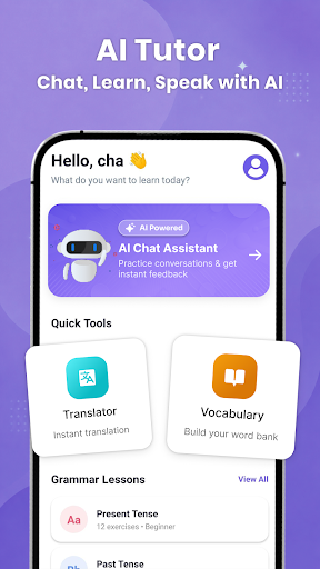 Langla: AI Language Tutor الحاسوب