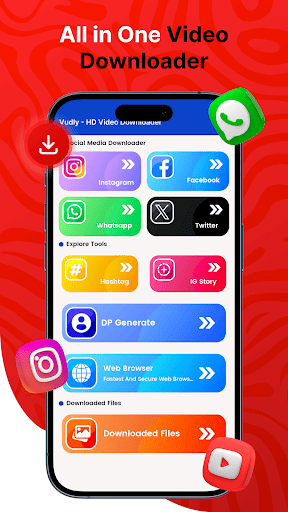 Vudly : HD Video Downloader پی سی