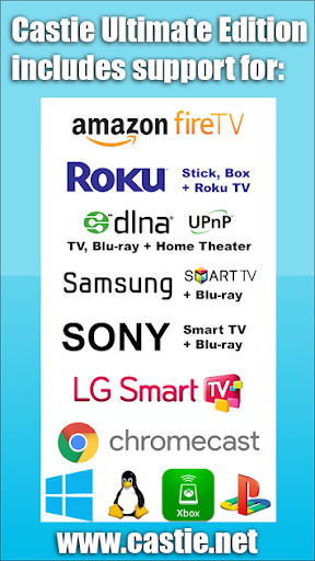 Castie Ultimate - DLNA, Roku, PC