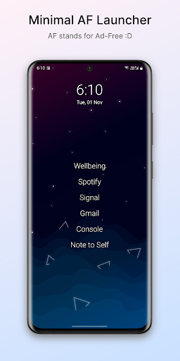 Olauncher. Minimal AF Launcher