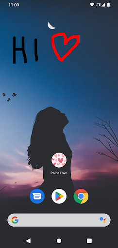 Paint Love जोड़े के लिए विजेट PC