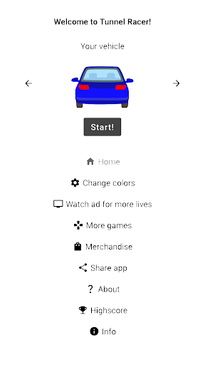Tunnel Racer - Evade the cars PC版