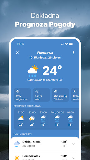 V Widżet Pogody: Opady & Zegar PC