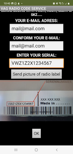 Radio Code Service VW Audi... para PC