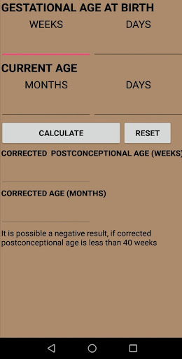 Preterm Corrected Age Calculat PC