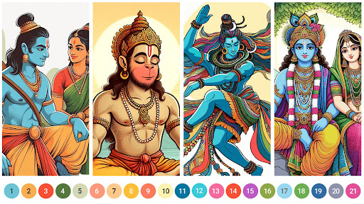 कलर गेम: देवी-देवता और कथाएं