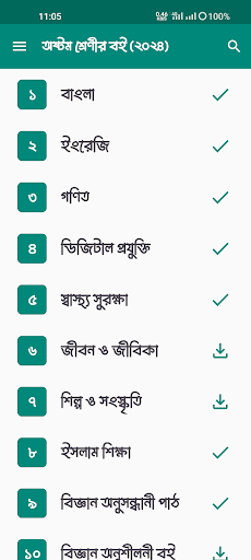 Class 8 Books 2025 পিসি