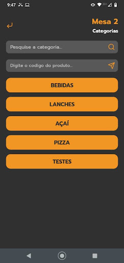 App do garçom para PC