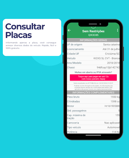 Consulta Placa Preço e Multas