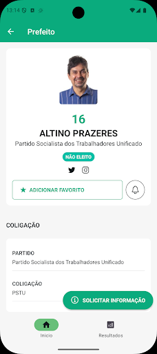 Apuração Ao vivo Eleições 2026 PC