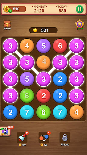 Number Puzzle-bubble match