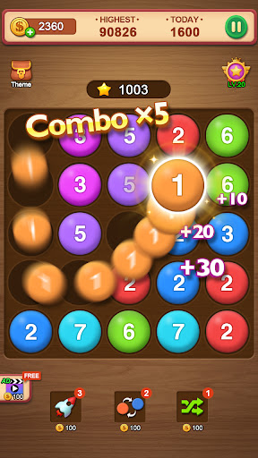 Number Puzzle-bubble match