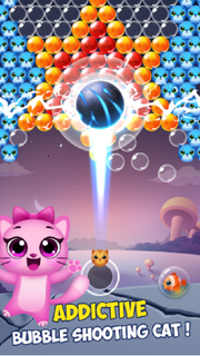 Bubble Shooter Cat - Free Pink Cat Game 2019