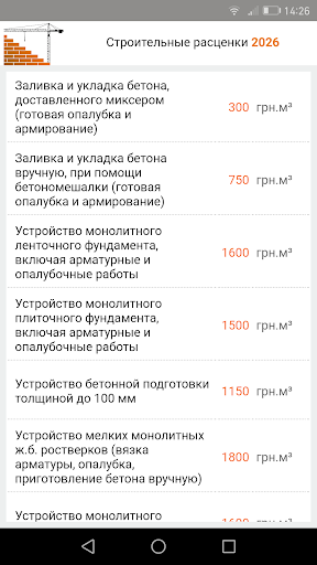 Строительные расценки UA PC