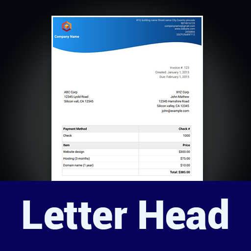 Letterhead Maker with logo PDF پی سی