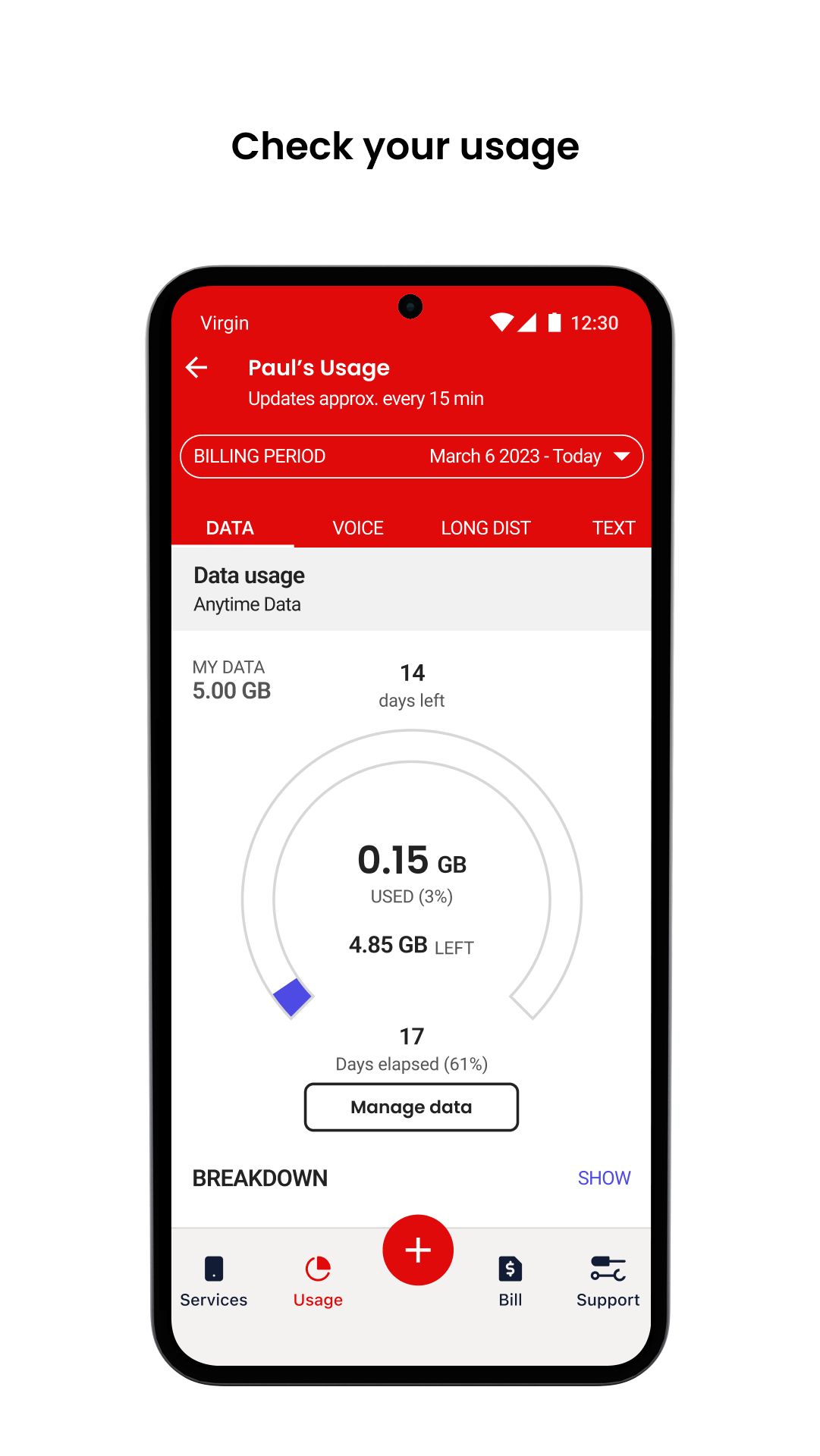 Virgin Plus My Account PC