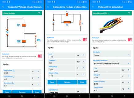 Electrical Calculation App پی سی