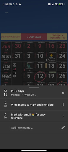 Monthly Calendar & Holidays PC