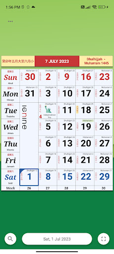 Monthly Calendar & Holidays PC