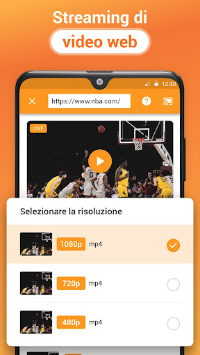 Trasmetti video alla TV: XCast