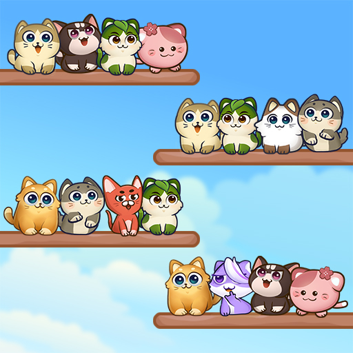 猫の並べ替えパズル: 可愛いペット ゲーム PC版