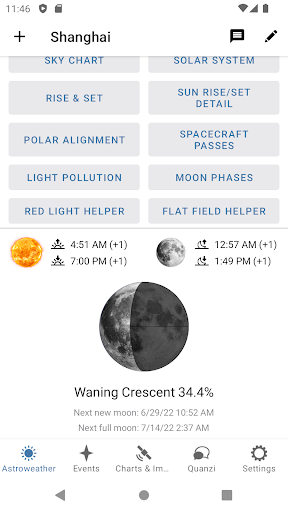 Astroweather - astronomy tools PC