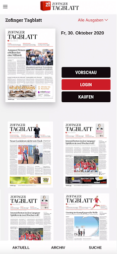Zofinger Tagblatt - E-Paper un