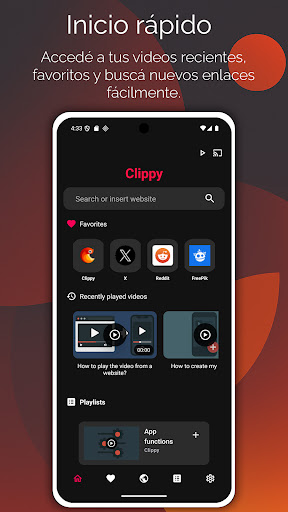 Clippy Player, Navegador, Cast PC