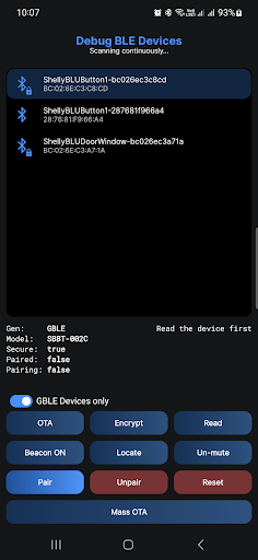 Shelly BLE Debug PC版