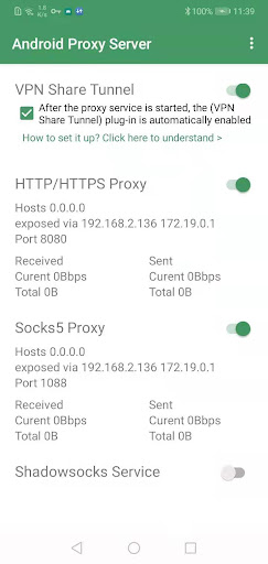 Android Proxy Server PC