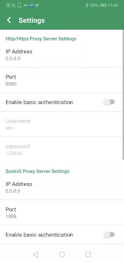 Android Proxy Server PC