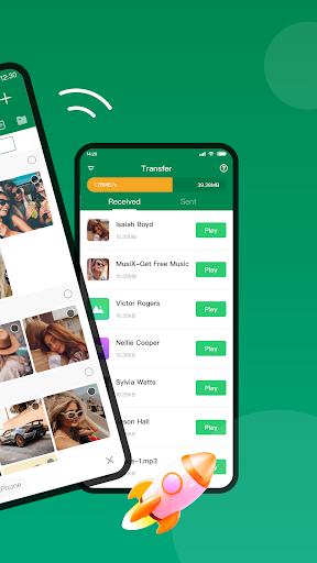 komputer Xender - သီချင်းများ မျှဝေသည်။