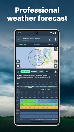 komputer Windy.app - Enhanced forecast