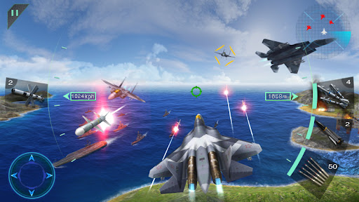 Luftkampf des Kampfjets 3D