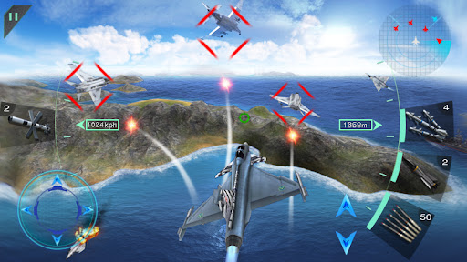Luftkampf des Kampfjets 3D