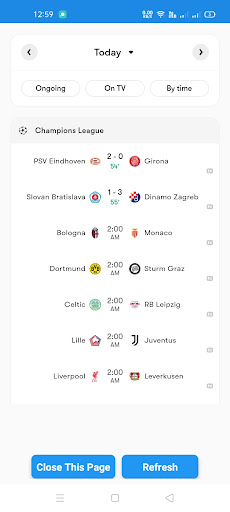 Live score for Premier League PC