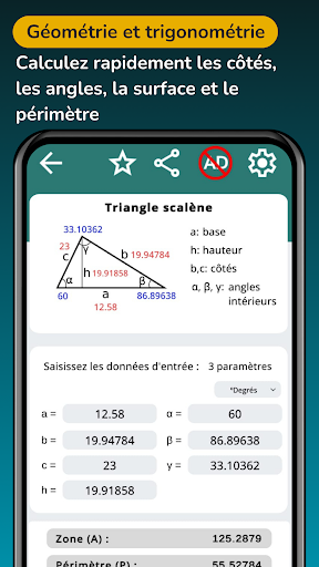 Calculatrice de géométrie Trig PC