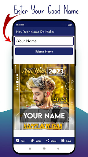 New Year Name DP Maker 2023