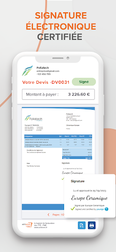 Artinove, Devis Facture facile PC