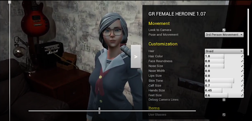 Femme AR personnalisée 3D PC