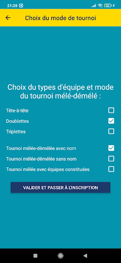 Tournois Pétanque App